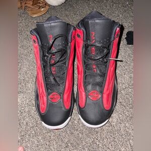 Jordan Black and Red Athletic Shoes